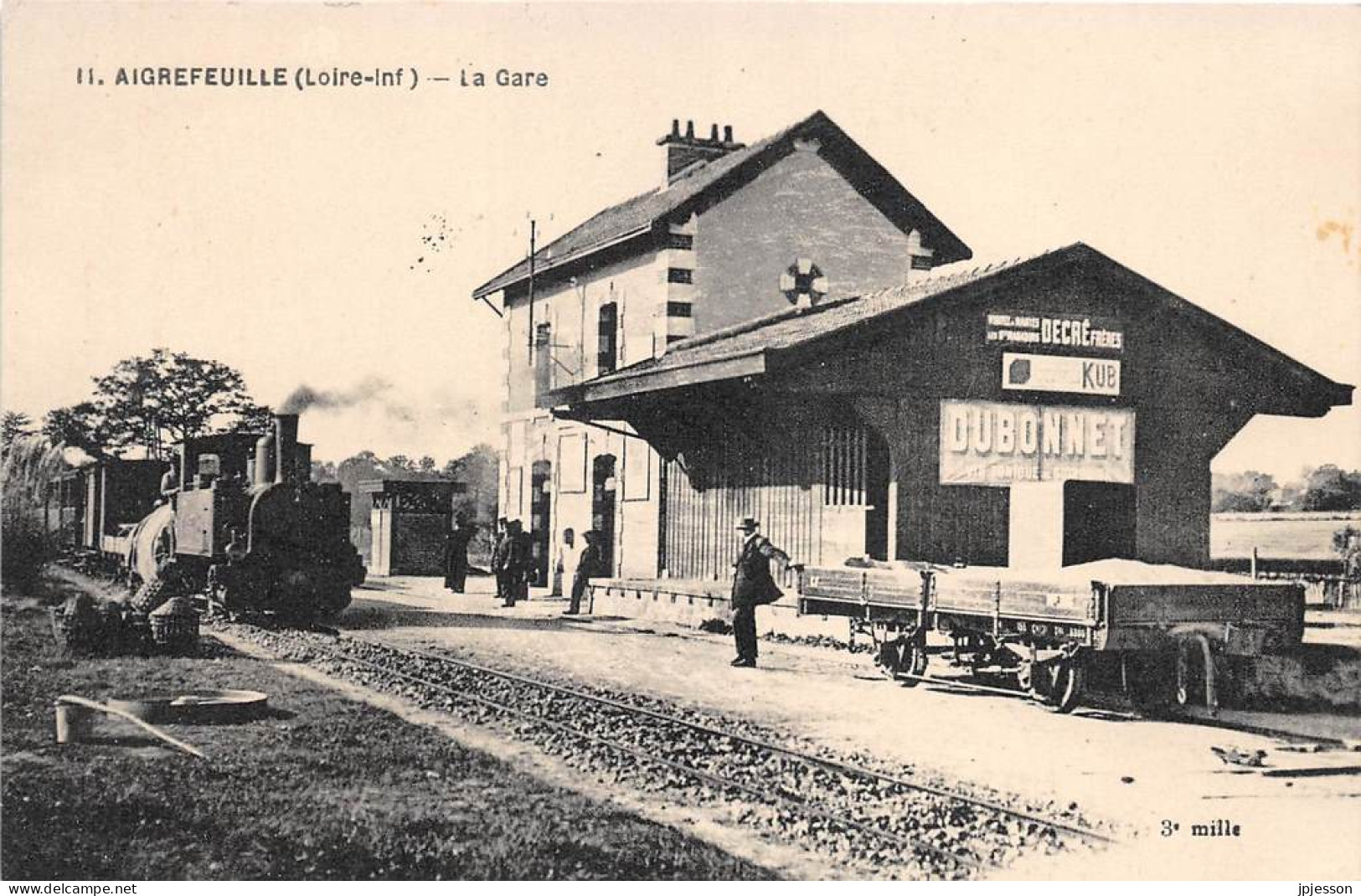 LOIRE ATLANTIQUE  44  AIGREFEUILLE - LA GARE - VUE INTERIEURE - TRAIN - Aigrefeuille-sur-Maine