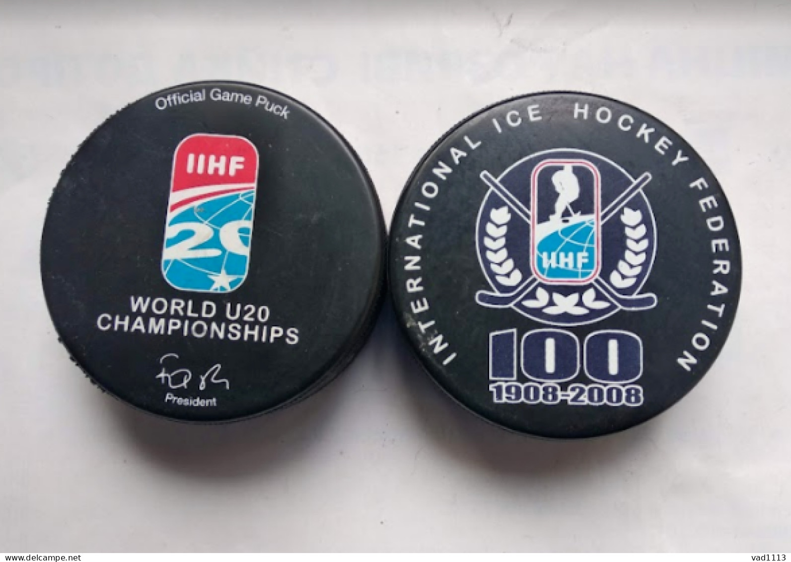 Ice Hockey - Official Game Puck IIHF World Cup 2008 U20 For All Division I, II, III - Autres & Non Classés