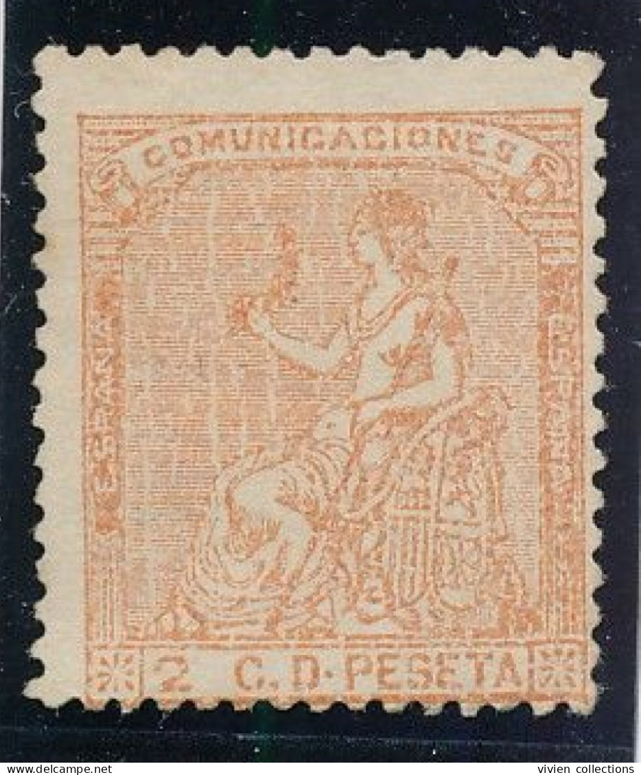 Espagne N° 130 Neuf (*) Variété Effet Craquelé Du Fond - Unused Stamps