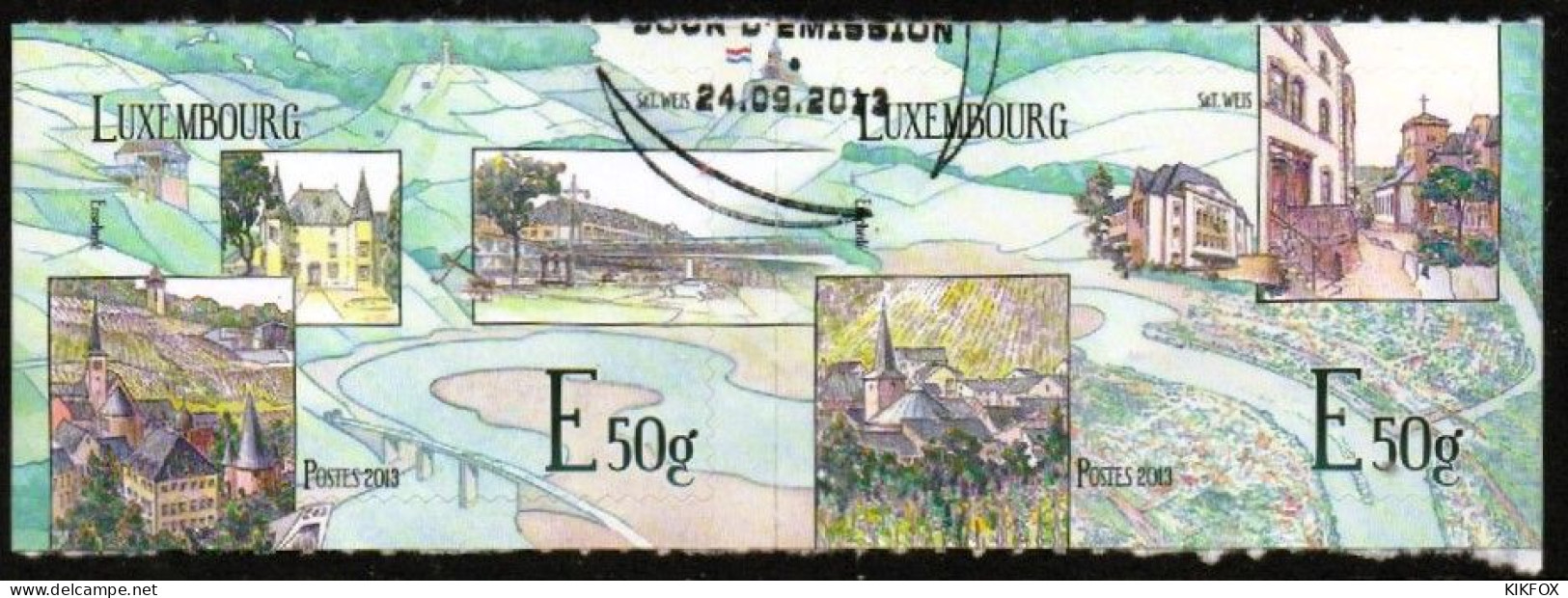LUXEMBOURG, LUXEMBURG 2013, SATZ MI 1981 - 1982, DAS MOSELTAL  ESST GESTEMPELT, OBLITERE - Used Stamps
