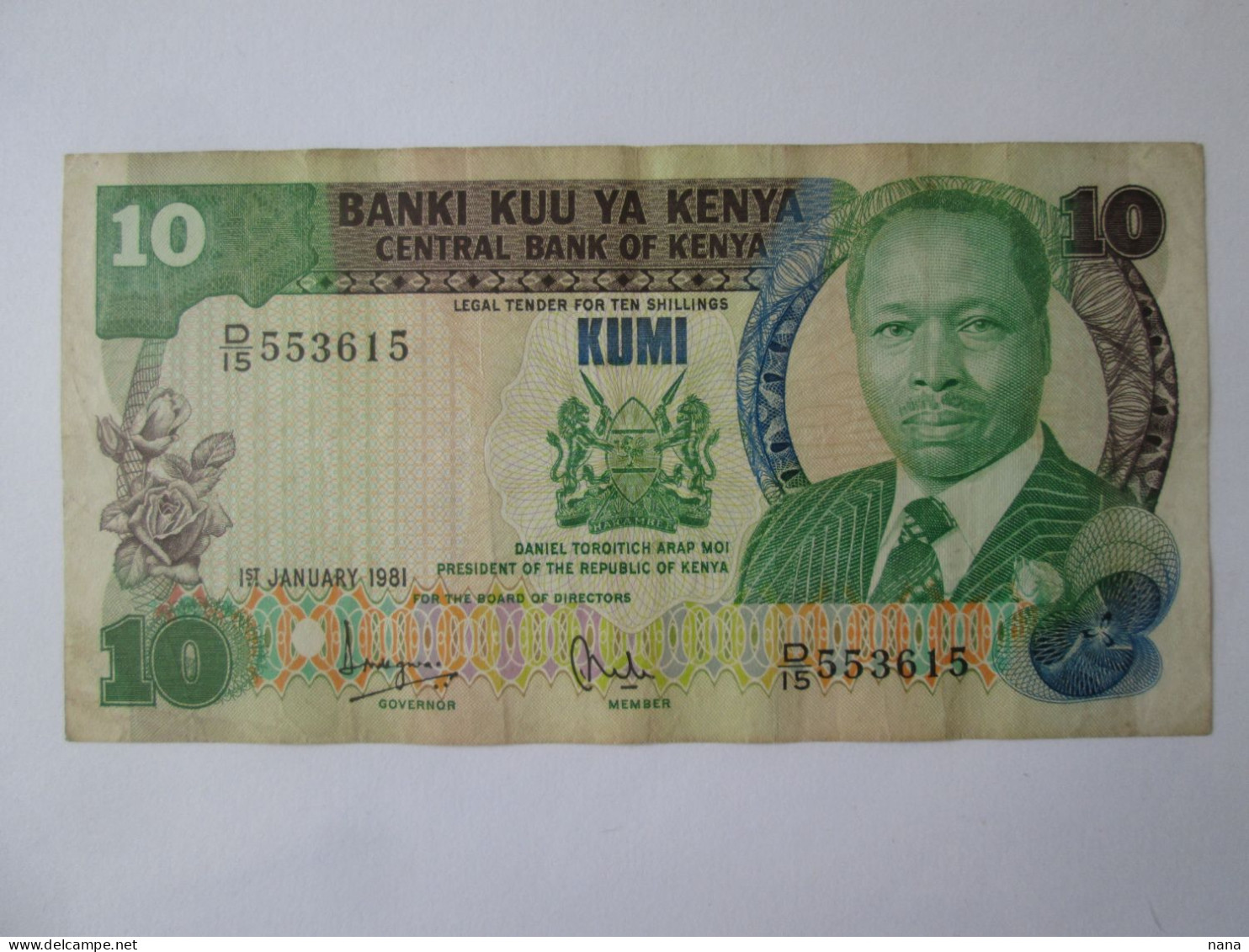 Kenya 10 Kumi 1981 Banknote,see Pictures - Kenia