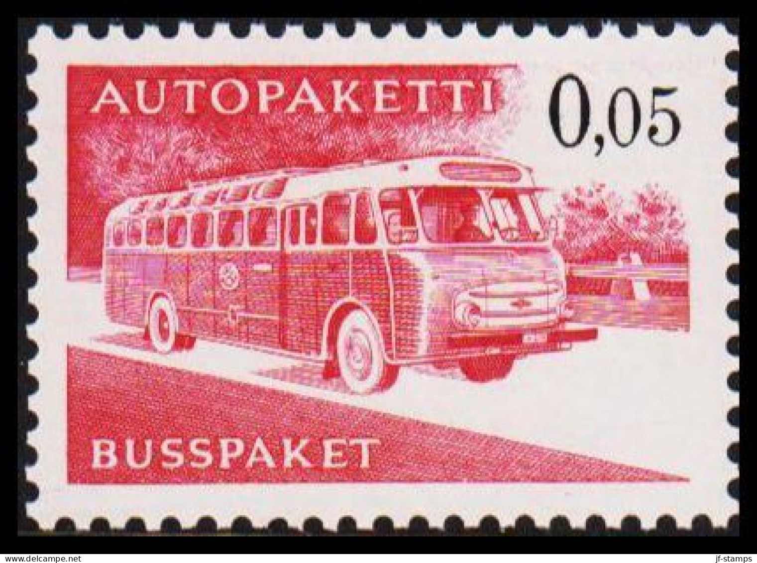 1963-1980. FINLAND. Mail Bus. 0,05 Mk. AUTOPAKETTI - BUSSPAKET Never Hinged. Normal Paper. (Michel AP 10x) - JF535622 - Pakjes Per Postbus
