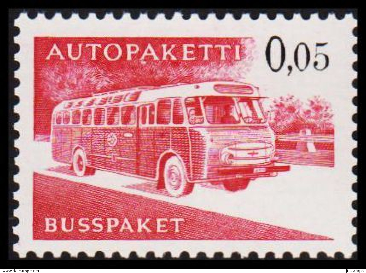 1963-1980. FINLAND. Mail Bus. 0,05 Mk. AUTOPAKETTI - BUSSPAKET Never Hinged. Normal Paper. (Michel AP 10x) - JF535627 - Bus Parcels / Colis Par Autobus / Pakjes Per Postbus