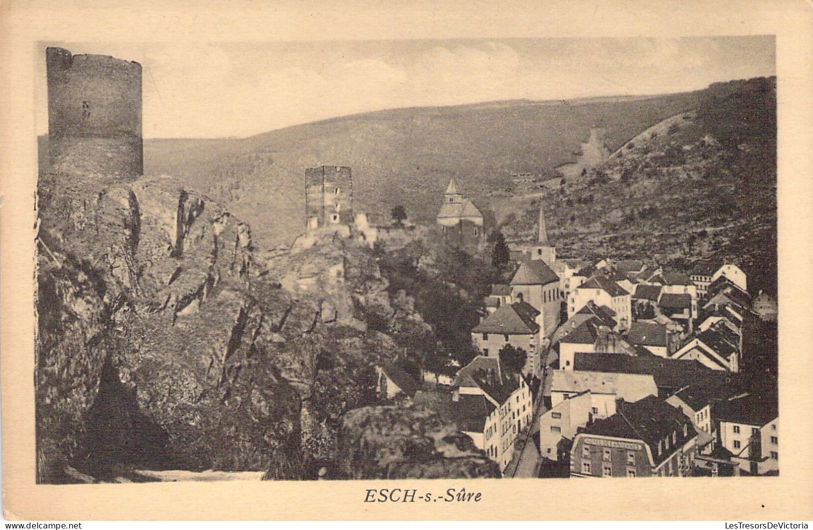 LUXEMBOURG - Esch sur Sûre - PUBLICITE - Hôtel des Ardennes - Carte Postale Ancienne