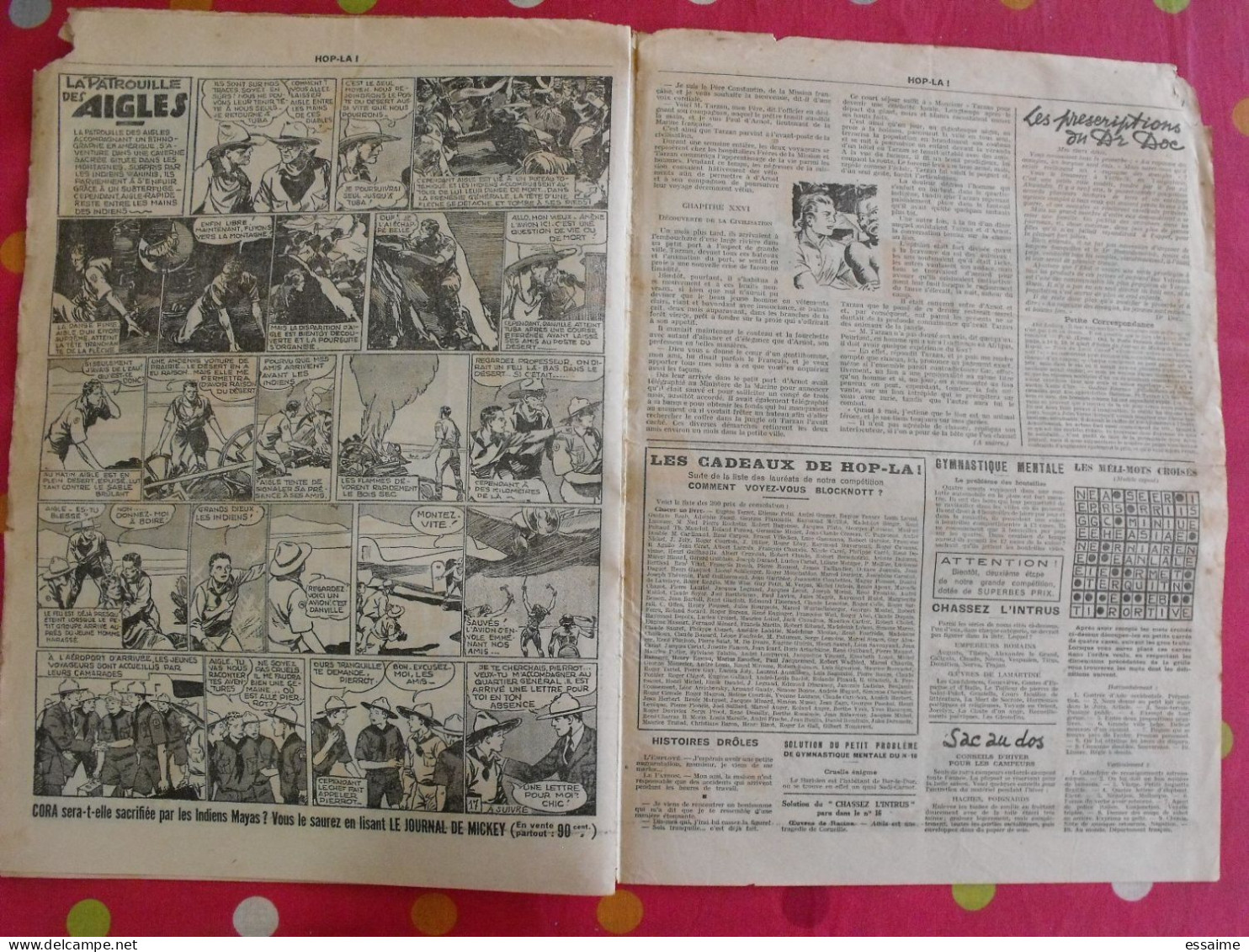 Hop-Là ! N° 17 De 1938. Popeye, Prince Vaillant (Foster), Mandrake, Marc Orian, Diane, Patrouille Aigles. à Redécouvrir - Autres & Non Classés