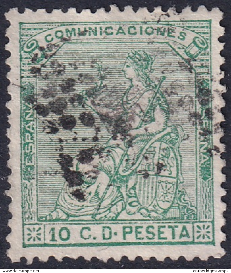 Spain 1873 Sc 193 España Ed 133 Used Rombo De Puntos Cancel - Used Stamps