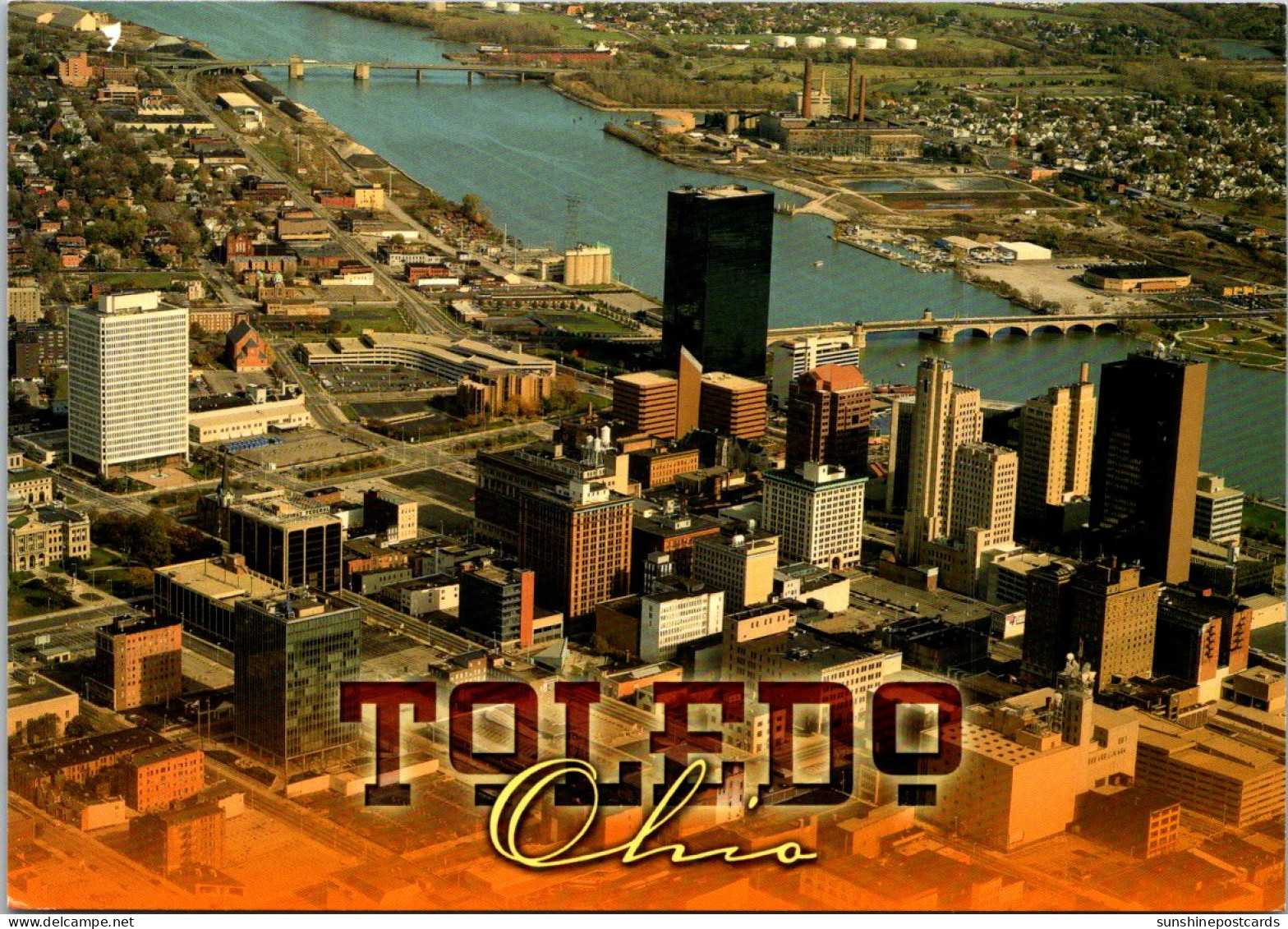 Ohio Toledo Aerial View Of Downtown - Toledo