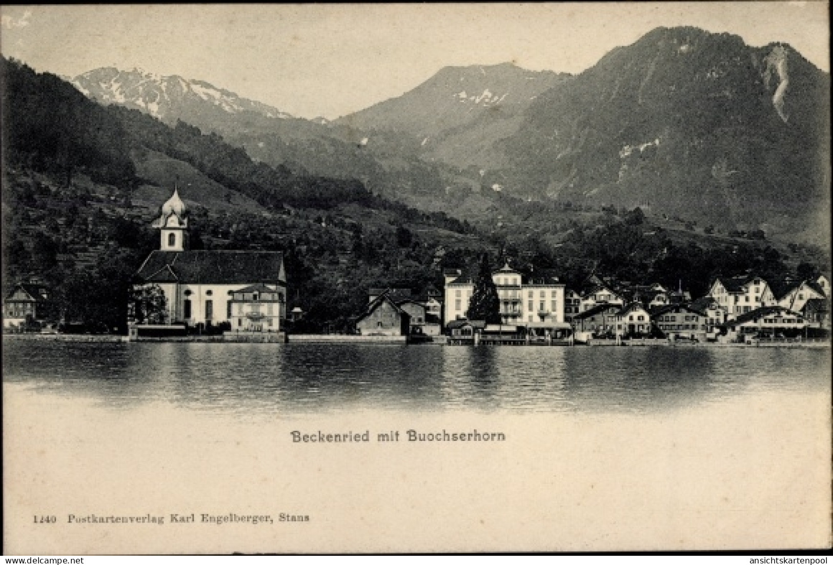 CPA Beckenried Kt. Nidwalden, Ort Mit Buochserhorn - Beckenried