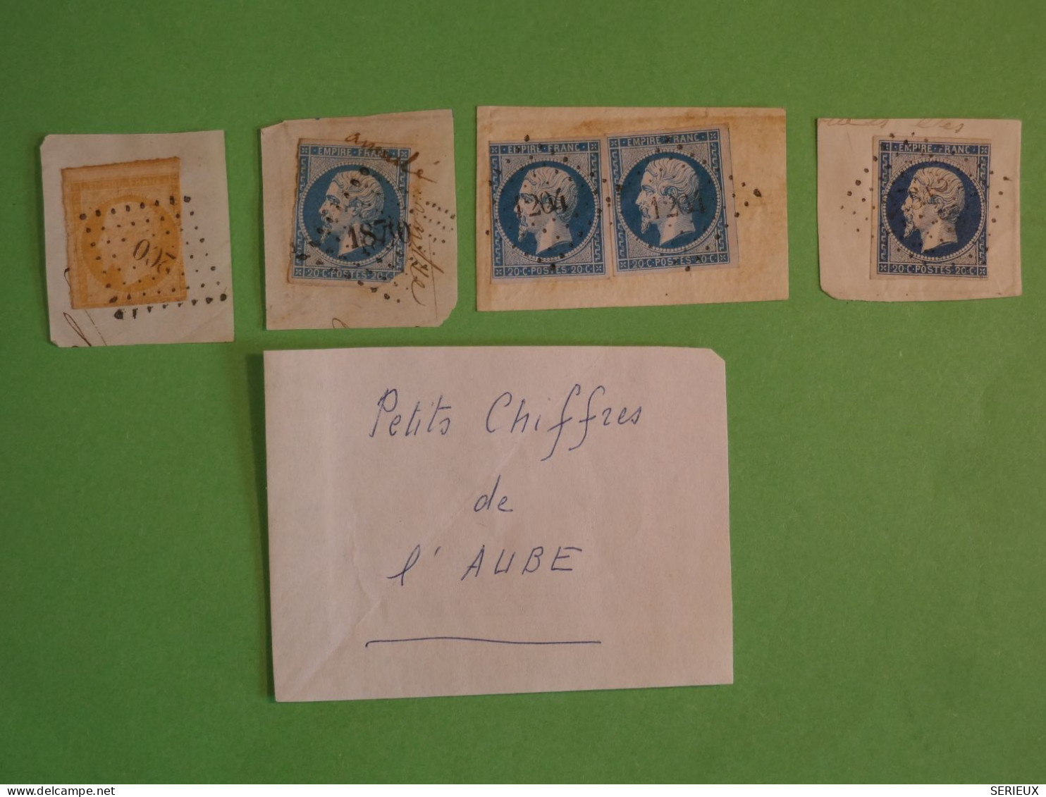 BW10 FRANCE  LOT NAPOLEONS PETITS CHIFFRES AUBE  1860  +N° 14  +AFF. INTERESSANT + - 1853-1860 Napoleon III