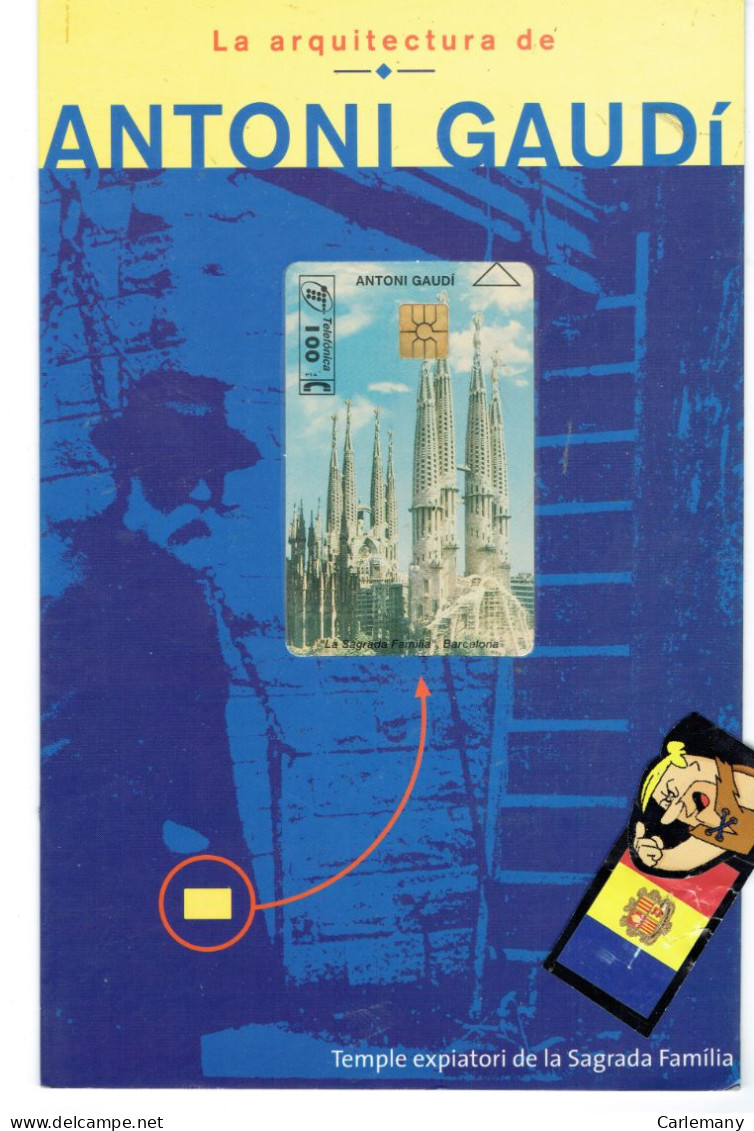 TELECARTE PHONECARD RARE Spain  GAUDI FOLDER - Other & Unclassified