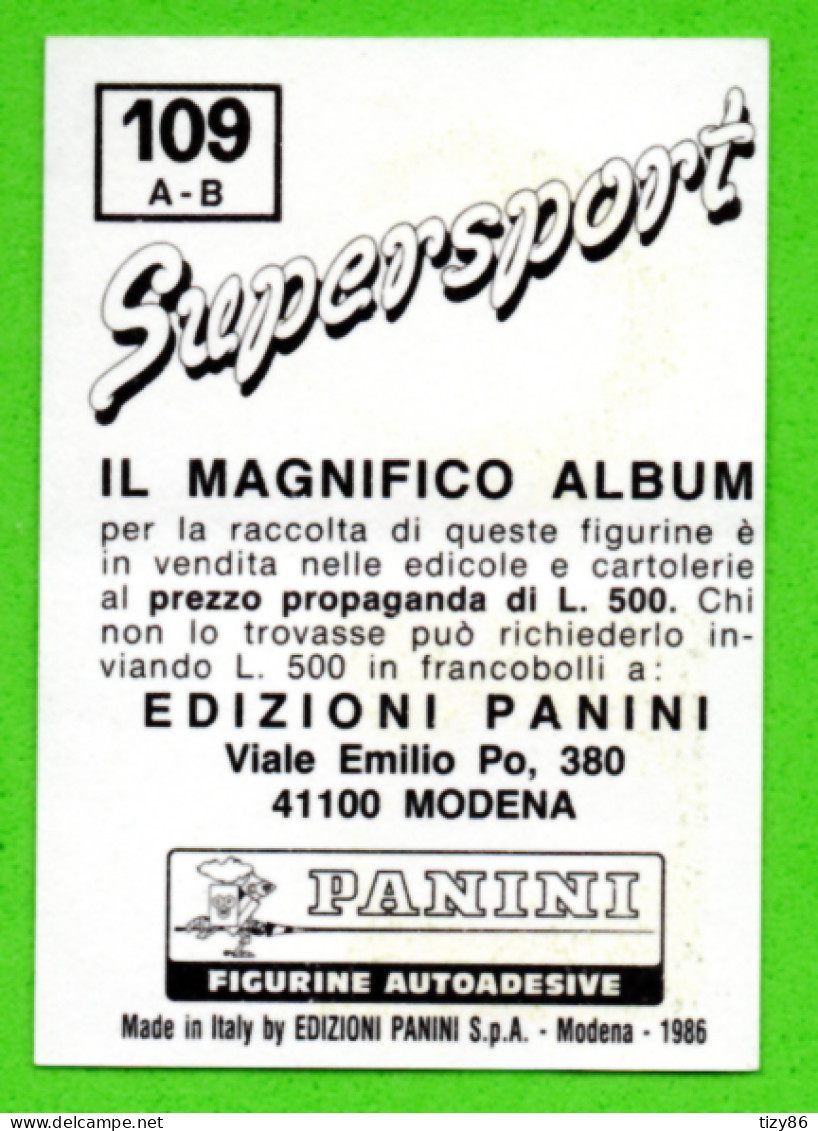 Figurina Panini Supersport 1986 - N° 109 - Marvin Hangler E Donald Curry - Pugilato - 1980-1989