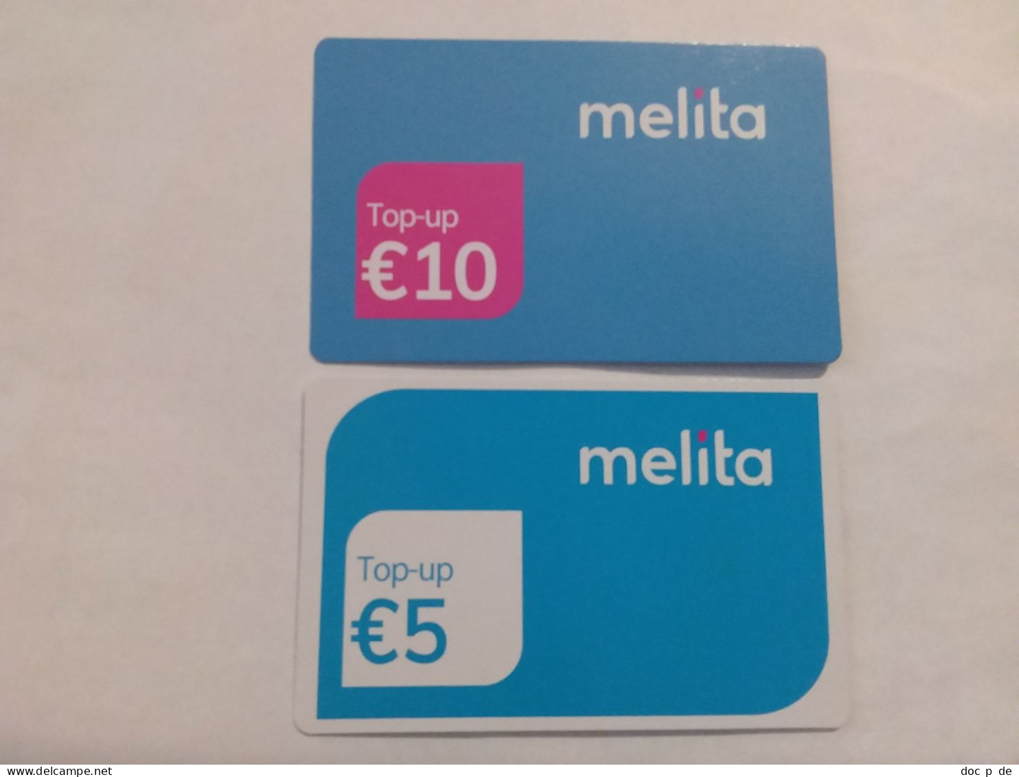 Malta - Malte - 2 Cards Top Up Melita - Malta