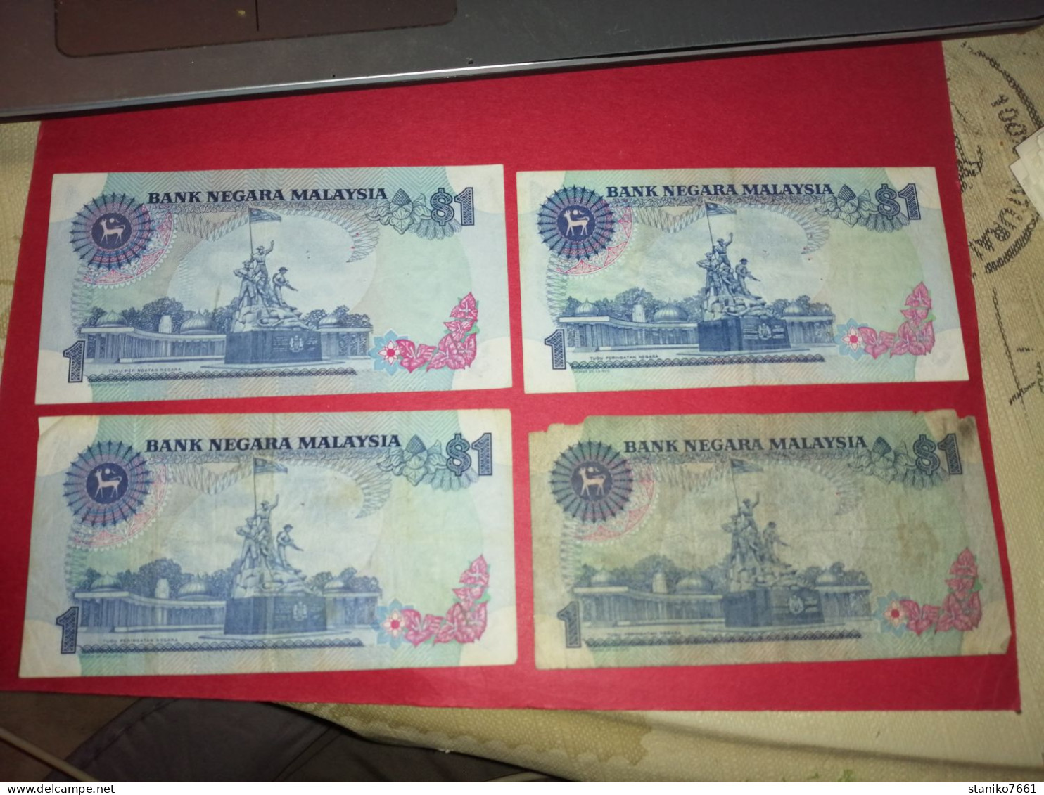 4 BILLETS 1 DOLLARS Bank Negara Malaysia à Dater Voir Photos - Malesia