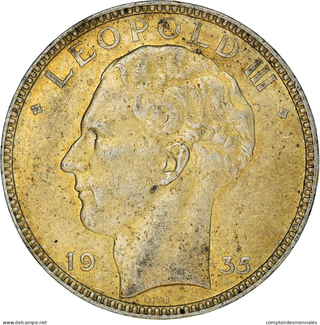 Belgique, 20 Francs, 20 Frank, 1935, TTB, Argent, KM:105 - 20 Frank