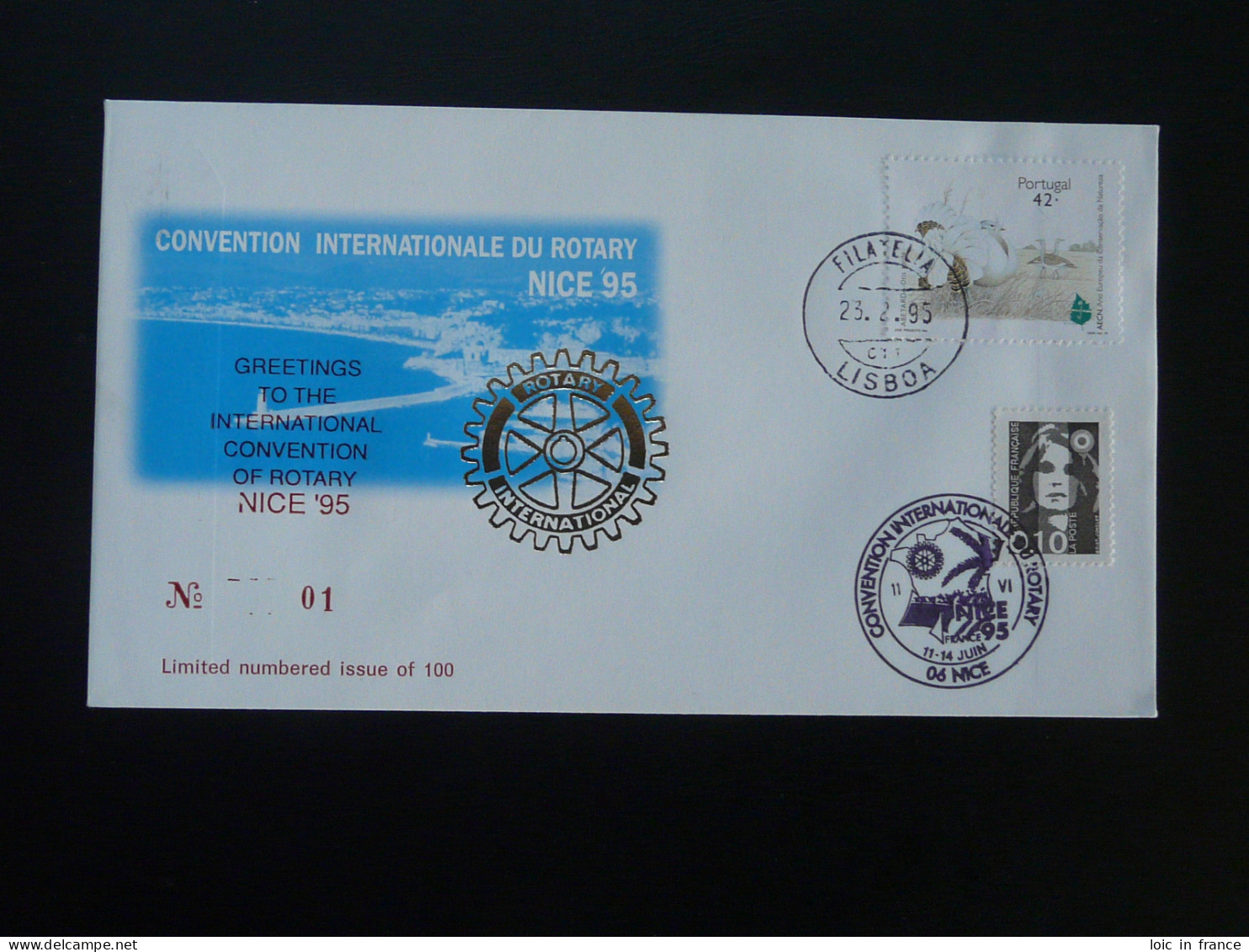 Lettre Cover Convention Rotary International Nice 1995 Portugal - Briefe U. Dokumente