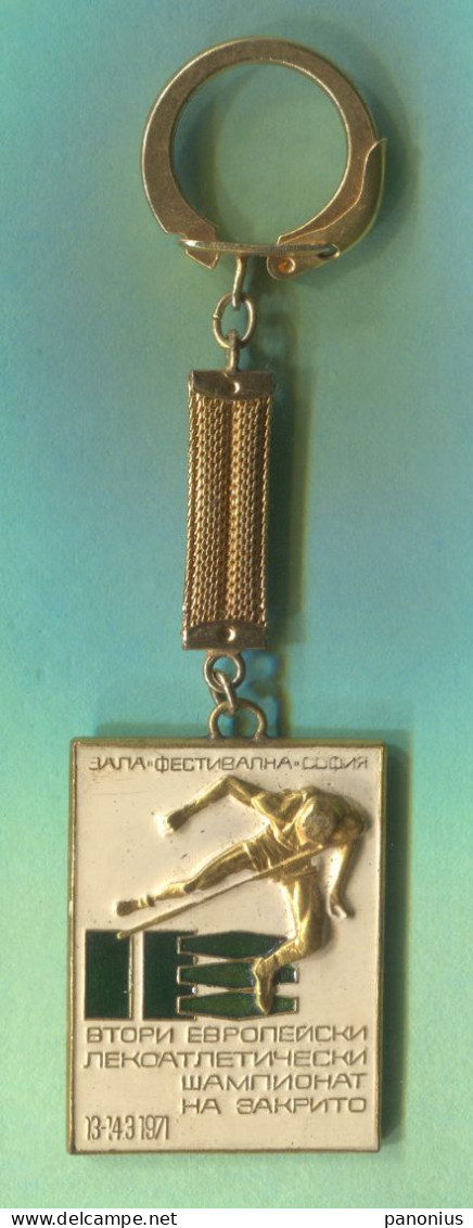 Athletics - European Championship 1971. Sofia Bulgaria, Vintage Keychain Keyring - Atletica