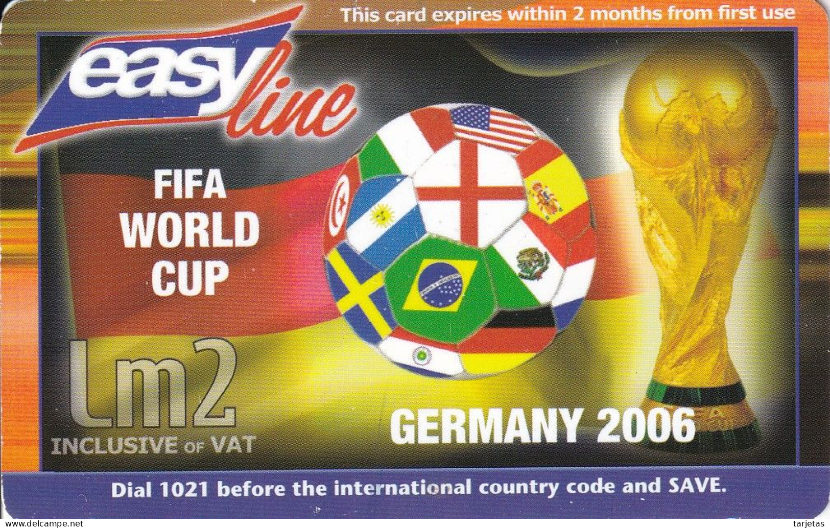 TARJETA DE MALTA DEL MUNDIAL DE FUTBOL GERMANY 2006 - FIFA WORLD CUP - Malta