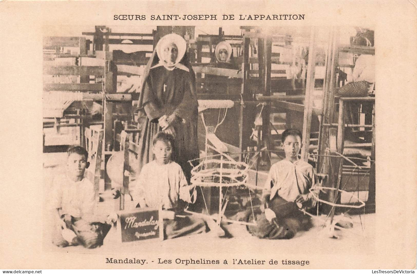 Birmanie - Soeur St Joseph De L'apparition - Mandalay - Les Orphelins De L'atelier De Tissage - Carte Postale Ancienne - Other & Unclassified