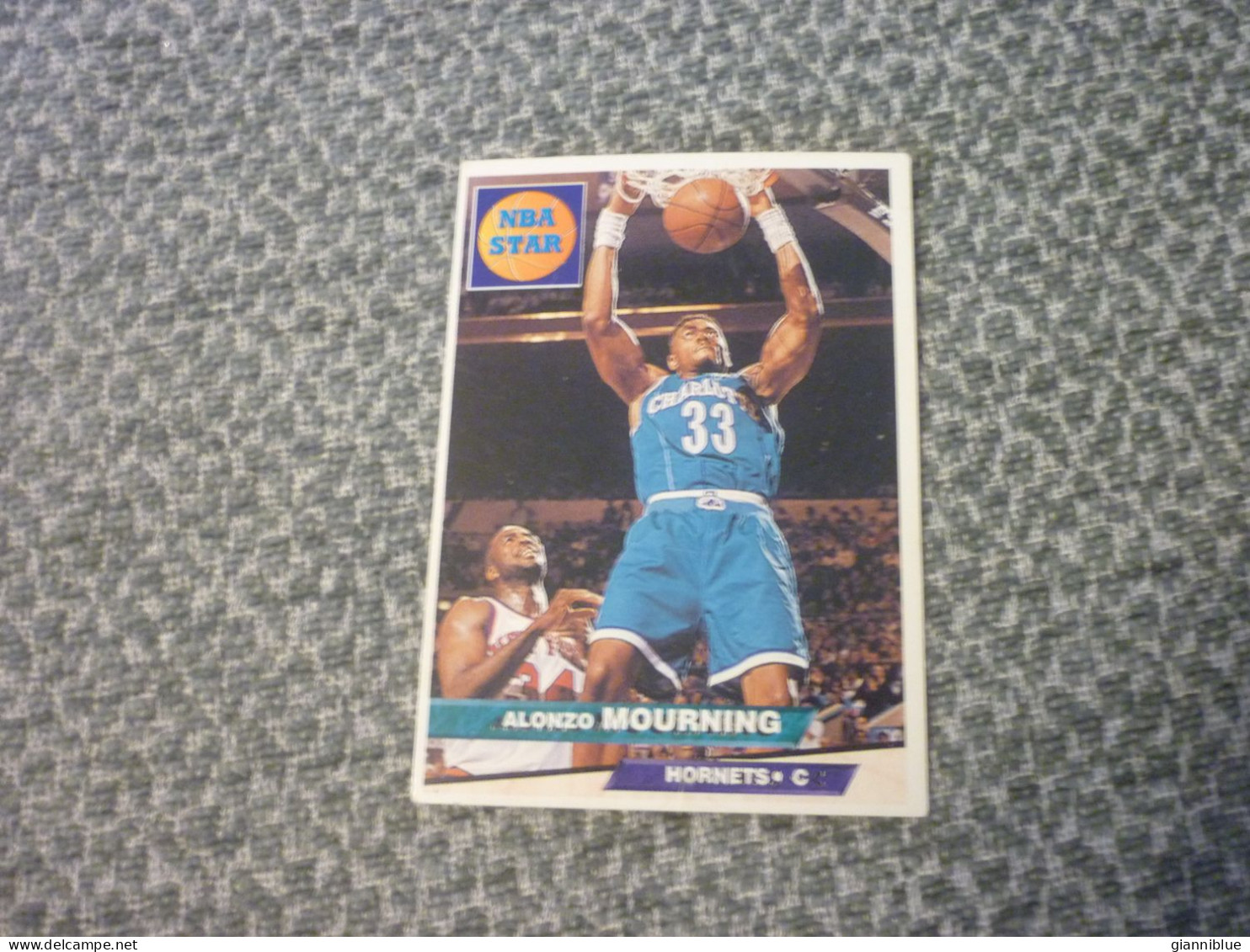 Alonzo Mourning & Chris Mill NBA Star Basketball Double Sided '90s Rare Greek Edition Card - 1990-1999