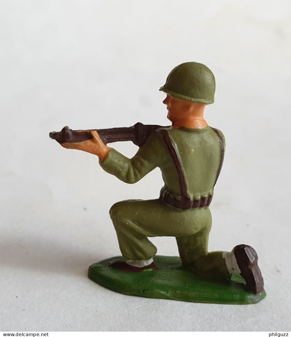 SOLDAT FIGURINE FIG STARLUX FANTASSIN TIREUR FUSIL A GENOUX 1954 SR MC (3) - Starlux