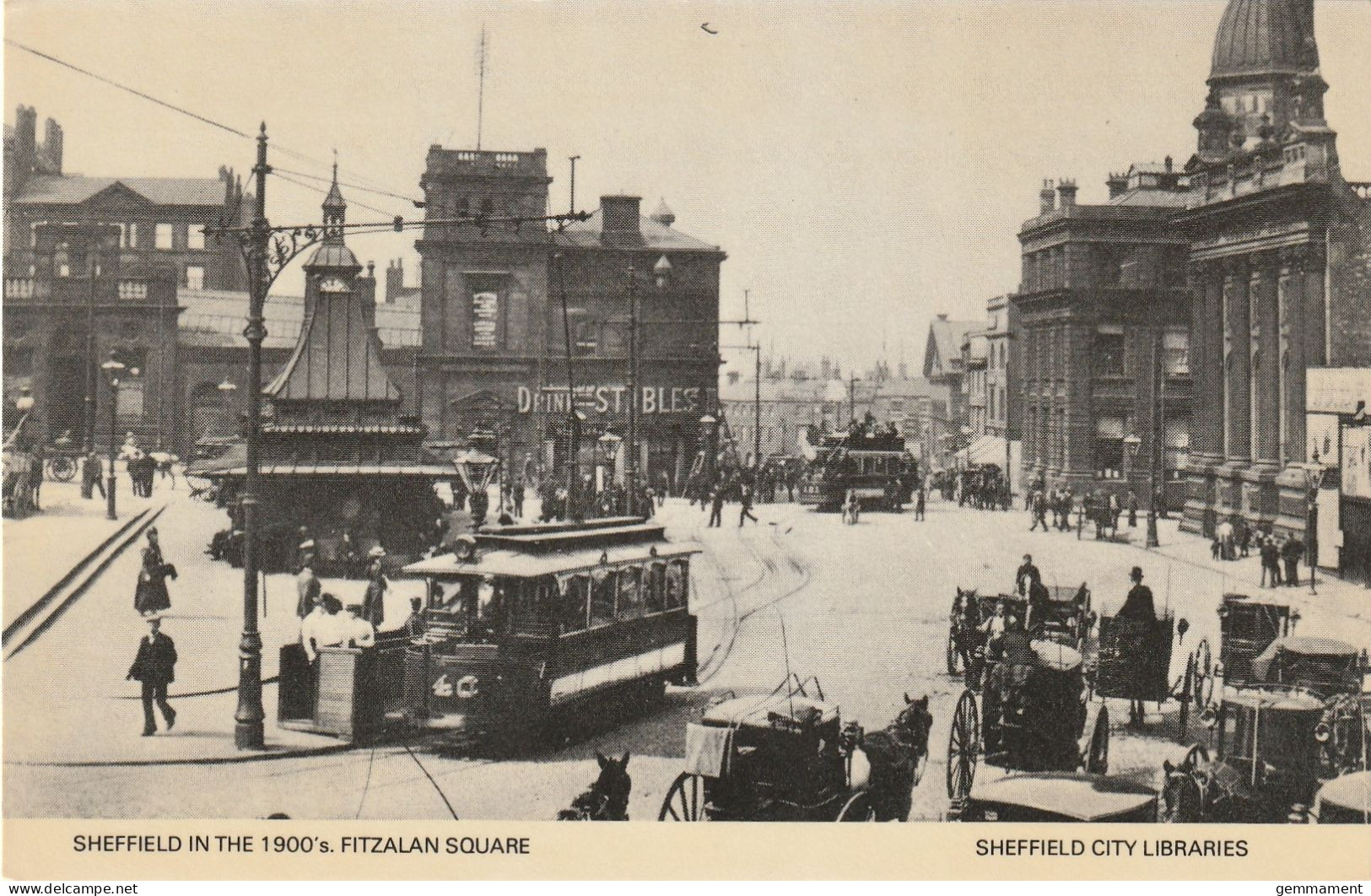 SHEFFIELD IN THE 1900'. FITZALAN SQUARE, REPRINT - Sheffield