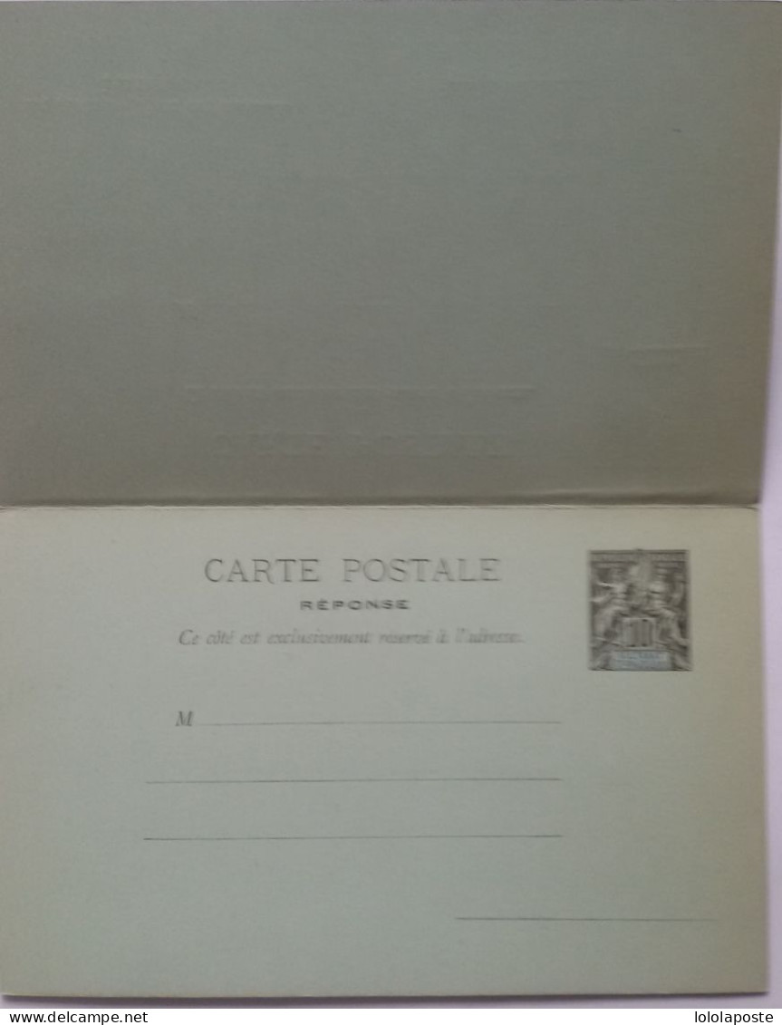 ANJOUAN - Entier (carte Postale Avec Réponse) Du 10c Gris Neuf - Lettres & Documents