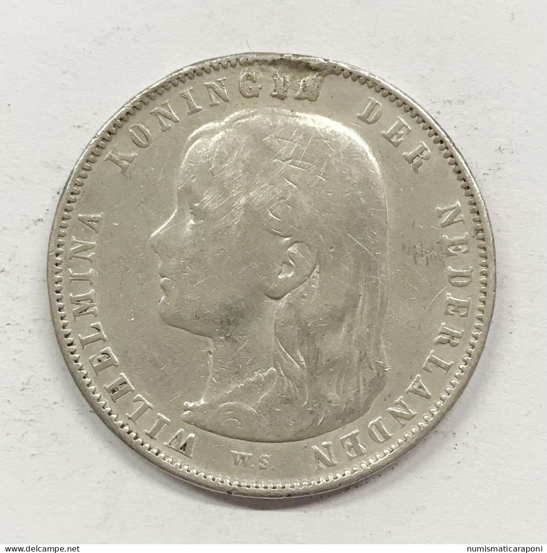 NETHERLAND OLANDA WILHELMINA  GULDEN 1892  E.1078 - 1 Gulden