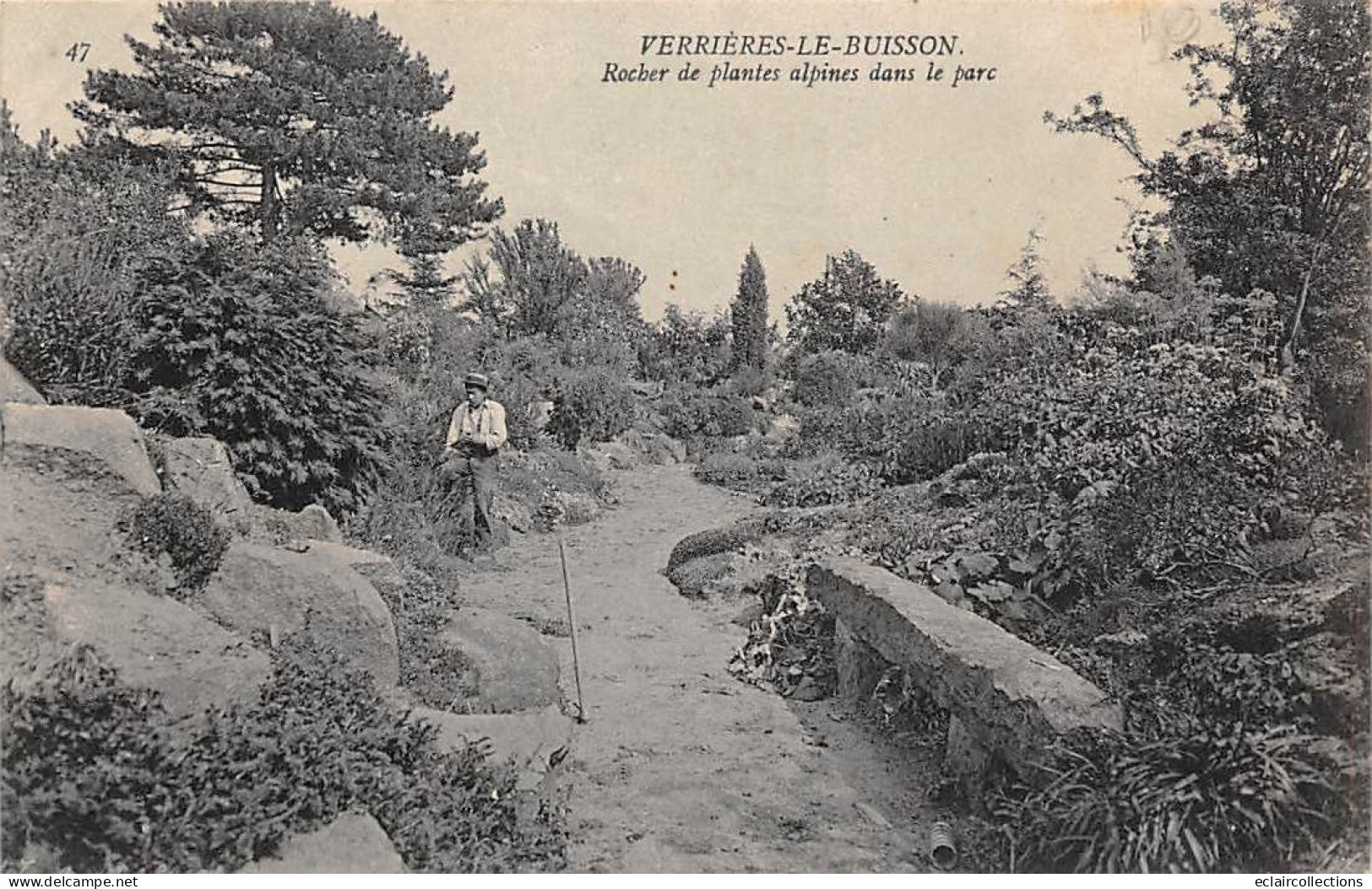 Verrières Le Buisson            91          Rocher De Plantes Alpines Dans Le Parc            (voir Scan) - Verrieres Le Buisson