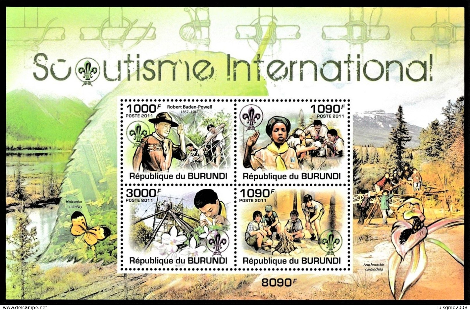 Scouts/ Scouting - Scoutisme International, Burundi, 2011 -|- Perforated - MNH - Blocks & Kleinbögen