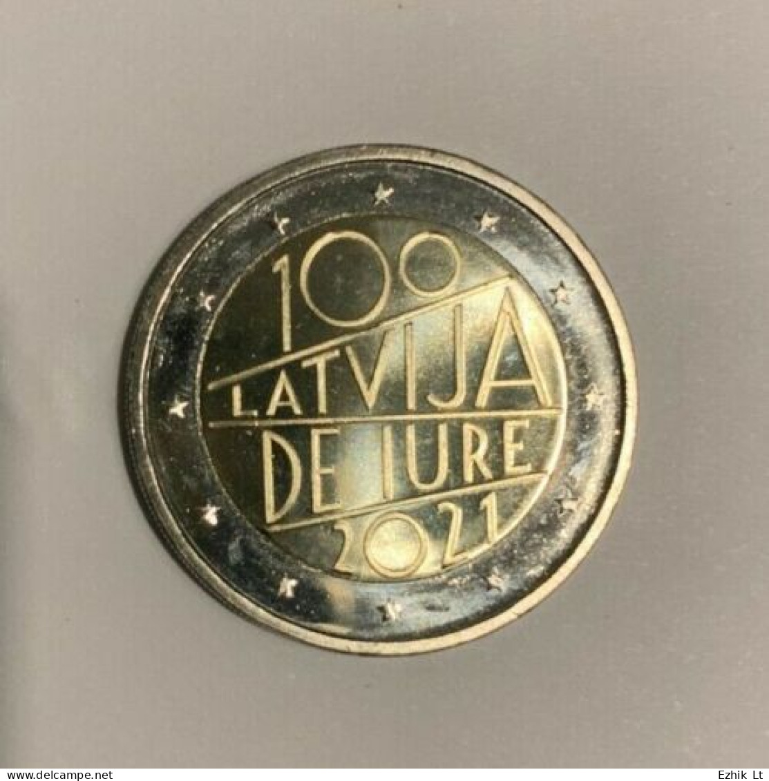 LATVIA 2021 2 EUR COIN "LATVIA DE JURE/ DE IURE" UNC From Mint Roll KM#213 - Lettland