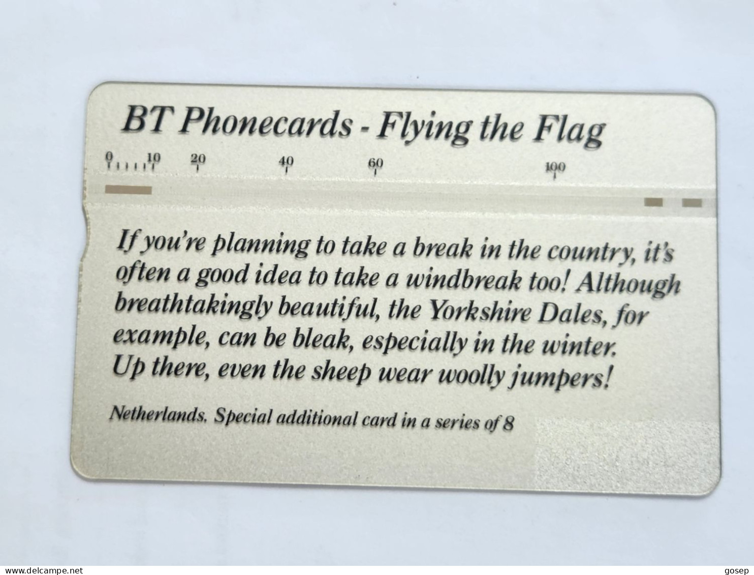 United Kingdom-(BTI142)-FLYING THE FLAG-netherlands-(143)(10units)(510D75584)(tirage-1.050)(price Cataloge-30.00£-mint) - BT Emissions Internes