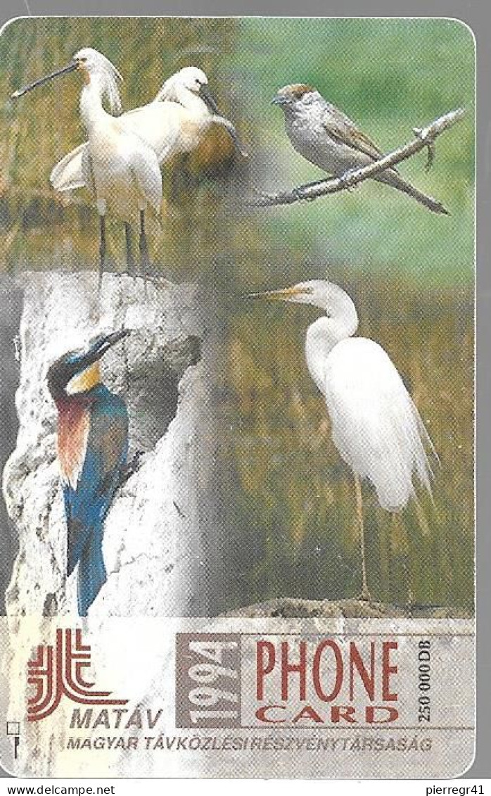 CARTE-PUCE-HONGRIE1994-MARTIN PECHEUR-TBE- - Songbirds & Tree Dwellers