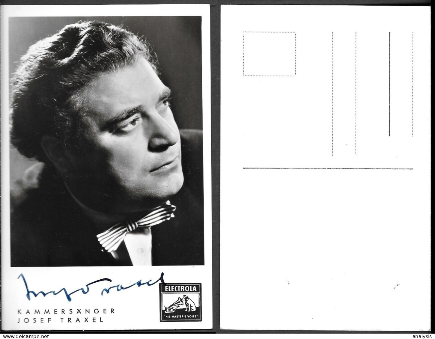 German Singer Operatic Tenor Josef Traxel Photo W/ Signed Original Autograph. Mozart Operas - Autogramme