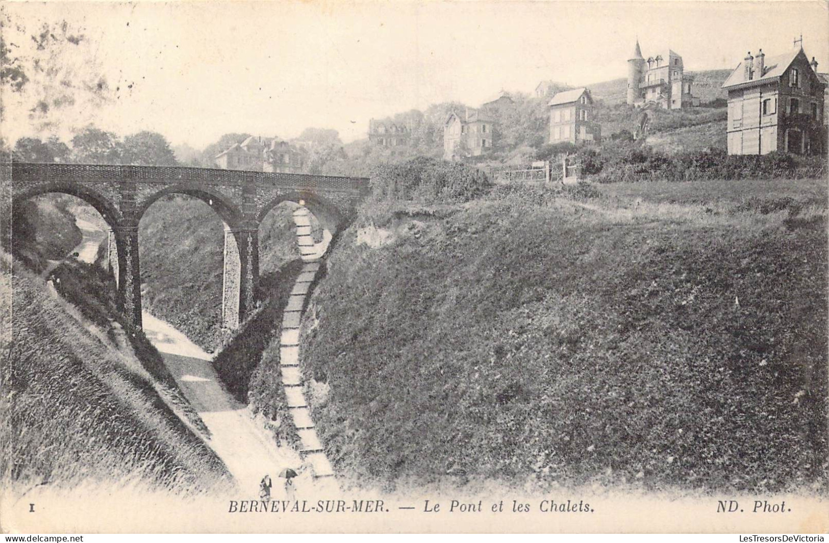 FRANCE - 76 - Berneval-sur-Mer - Le Pont Et Les Chalets - Carte Postale Ancienne - Berneval