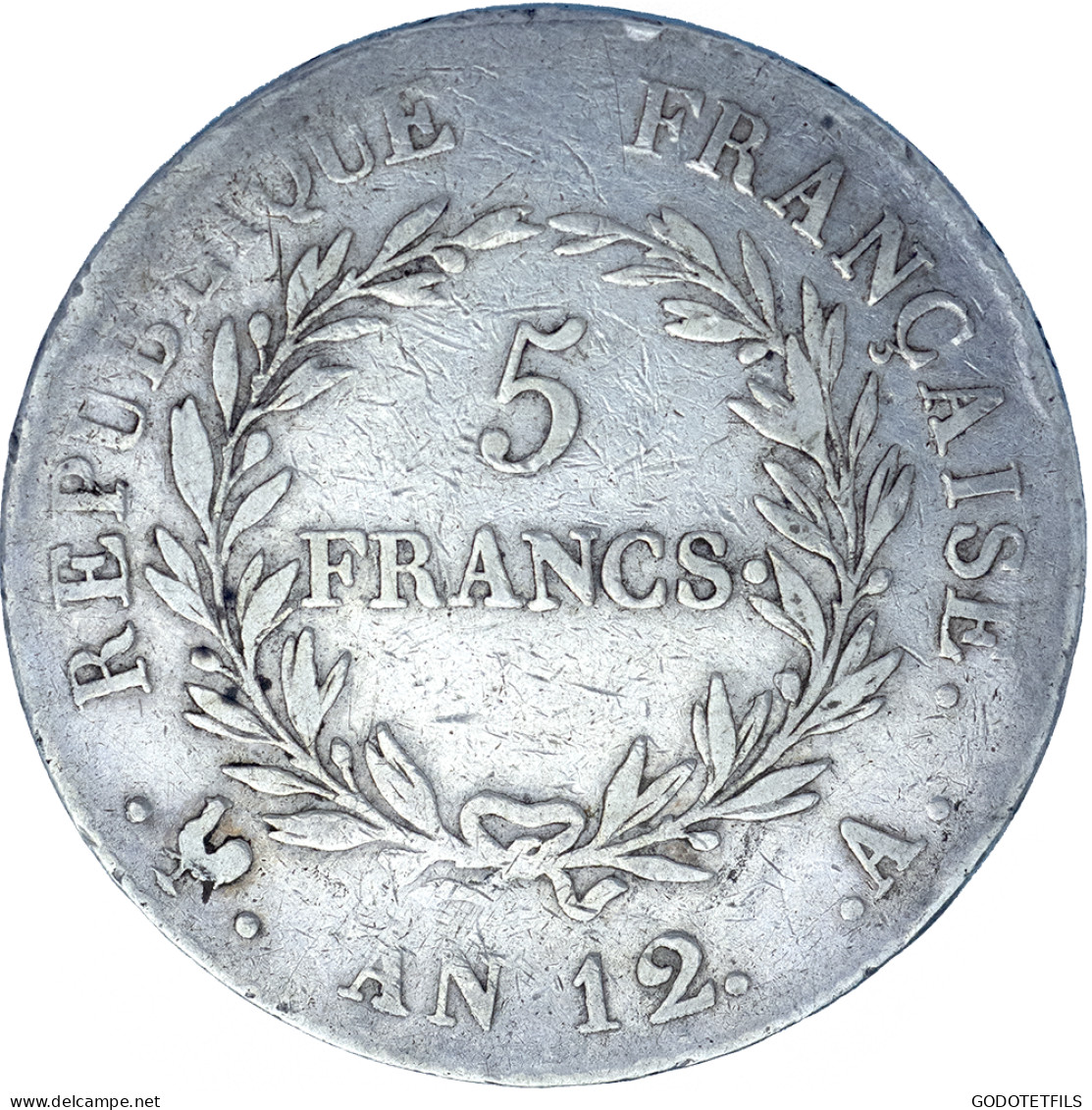 Consulat-5 Francs Bonaparte Premier Consul An 12 (1803) Paris - 5 Francs