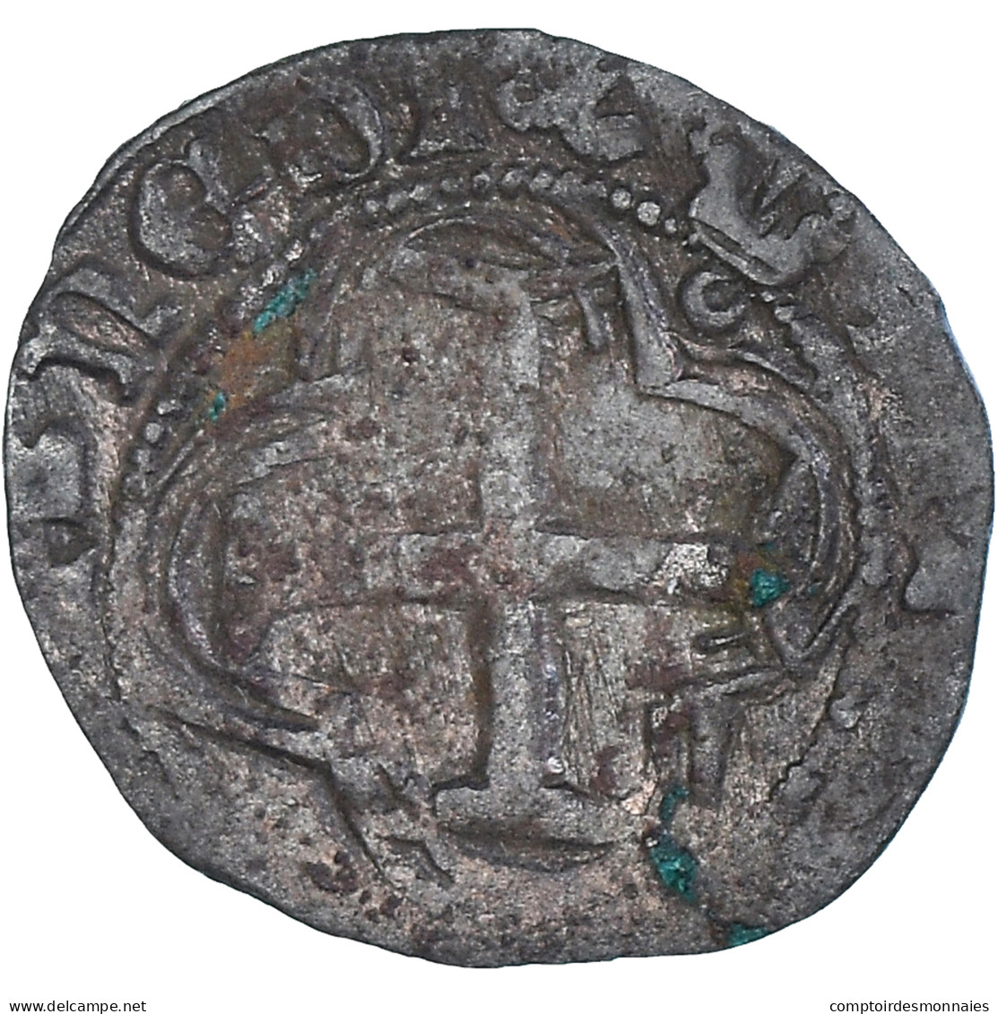 Monnaie, France, Charles VIII, Double Tournois, 1483-1498, Bordeaux, TB, Billon - 1483-1498 Karel VIII