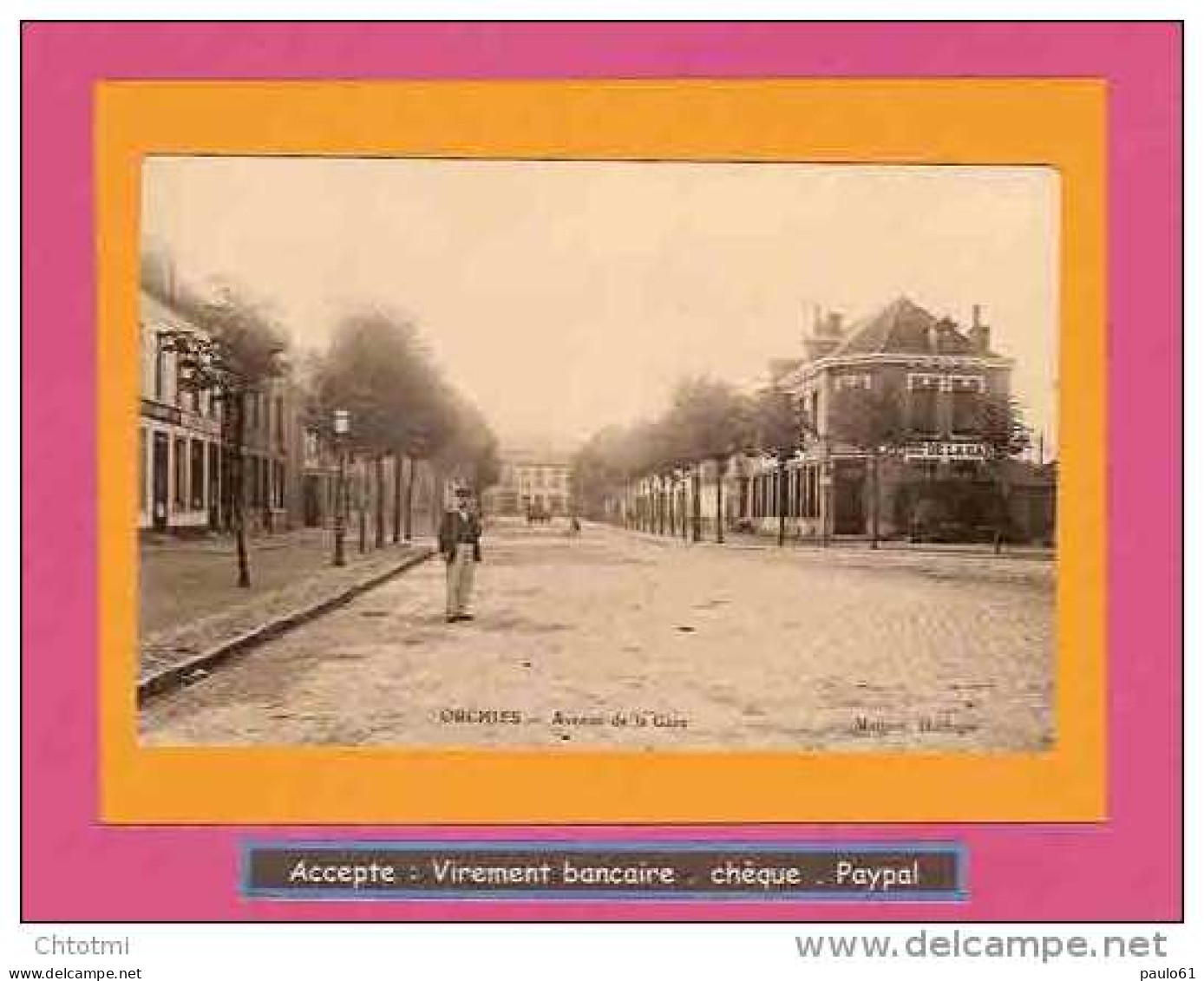 CPA : ORCHIES :Avenue De La Gare Petite Animation - Orchies