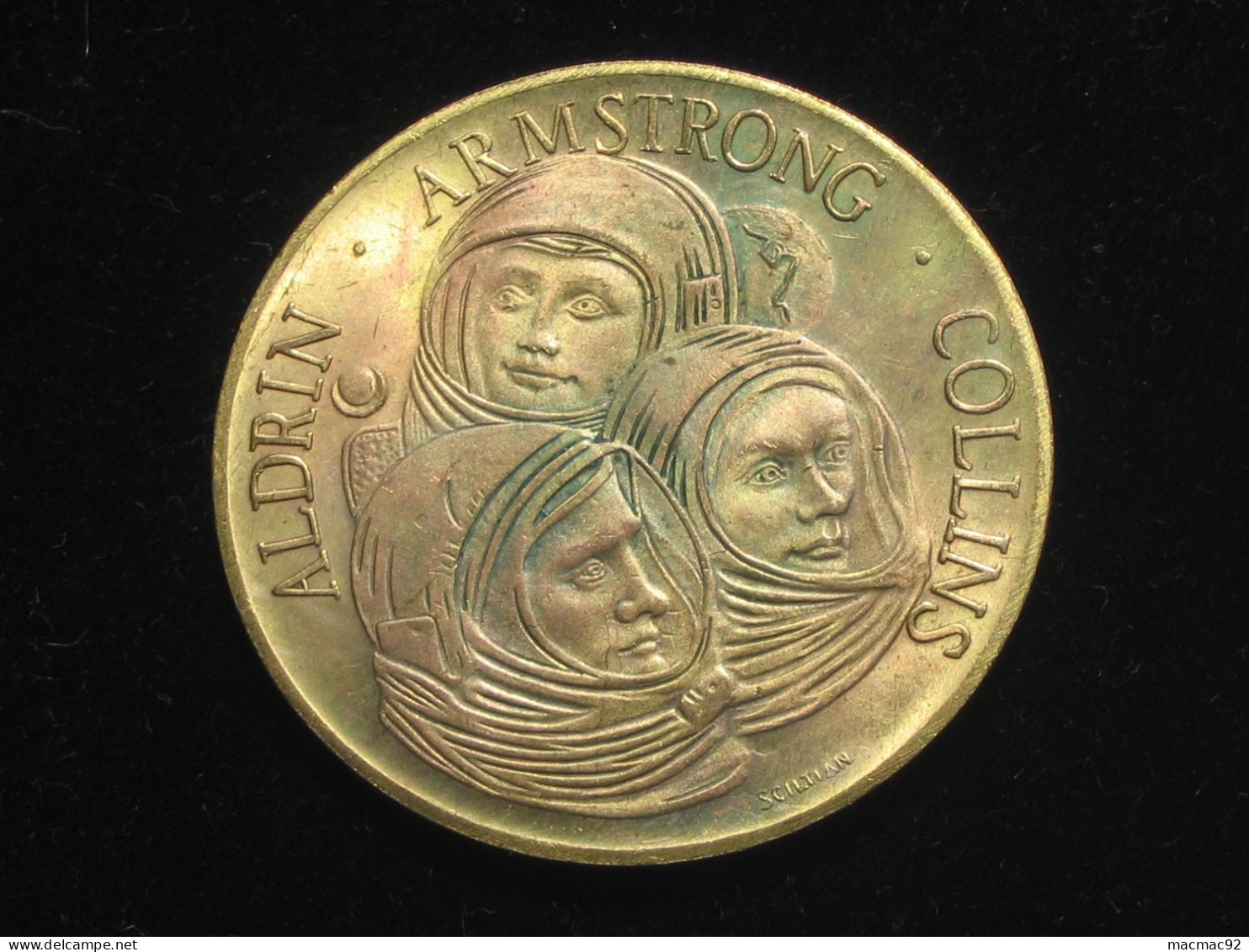 Médaille Aldrin-Armstrong-Collins - 21 Luglio 1969.    **** EN ACHAT IMMEDI **** - Professionals/Firms