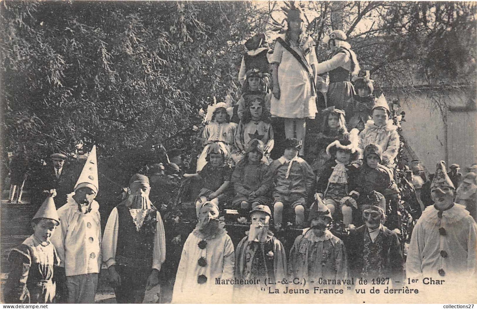 41-MARCHENOIR- CARNAVAL DE 1927- 1 Eme CHAR  LA JEUNE FRANCE VUE DE DERRIERE - Marchenoir