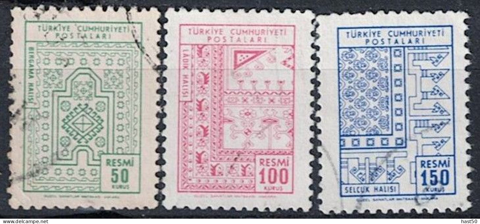 Türkei Turkey Turquie - Dienst/Service Ornamente (MiNr: 104/6) 1966 - Gest Used Obl - Dienstmarken