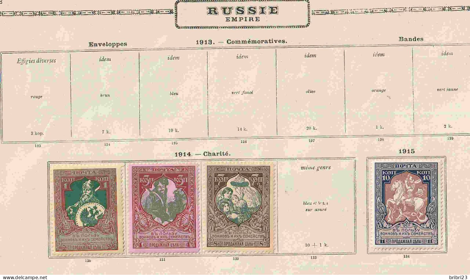 Lot Russie Empire 1913 - Other & Unclassified