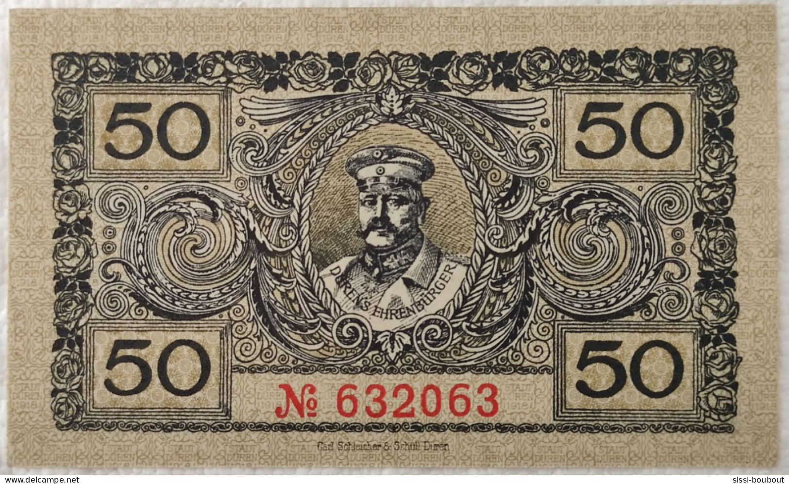 Billet Monnaie De Nécéssitée- Allemagne / Stadt Duren / 1918 / 50 Pfennig / Neuf - Notgeld