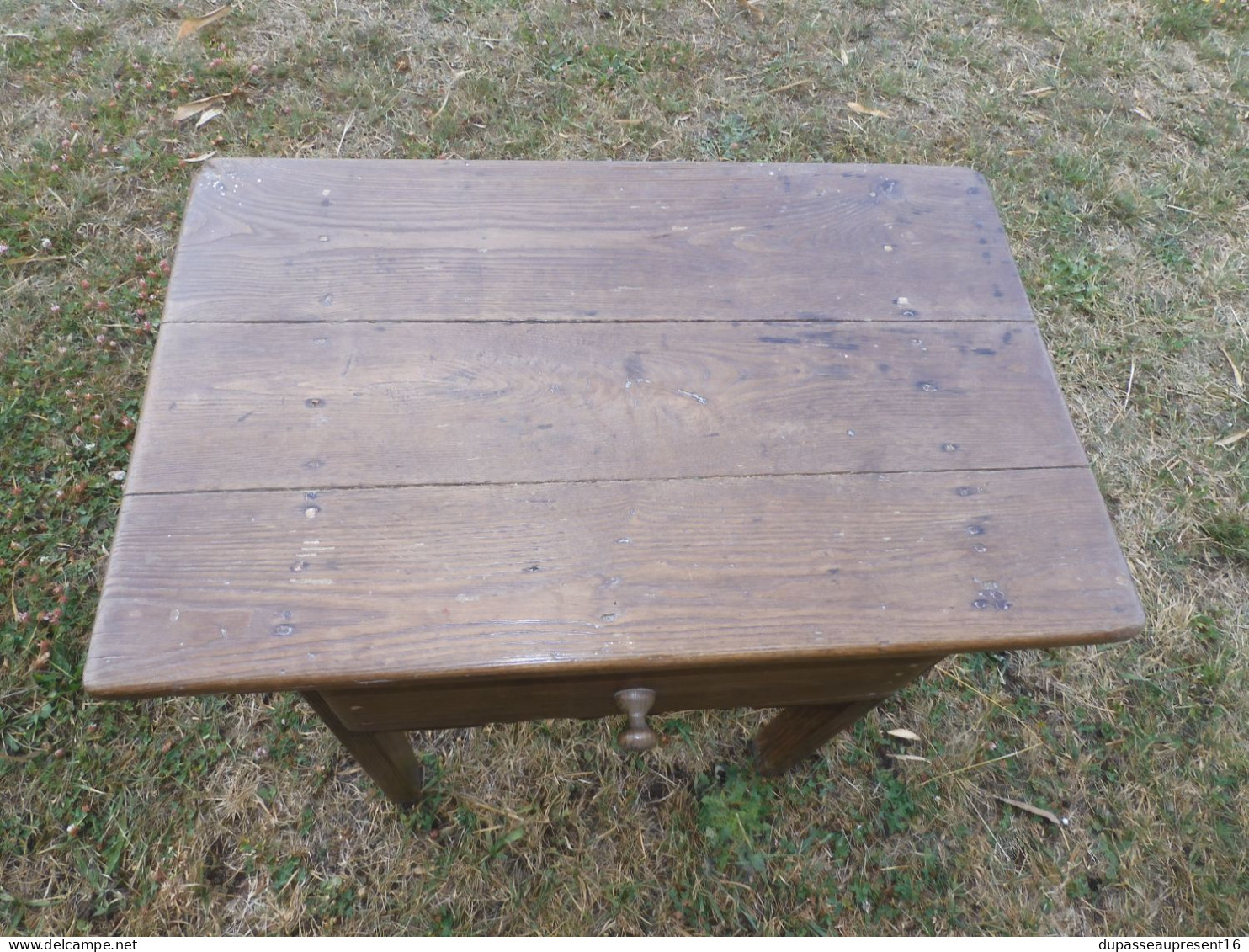 -ANCENNE TABLE de CHANGEUR EN BOIS PIN? TABLE DE BANQUIER jus de GRENIER   E