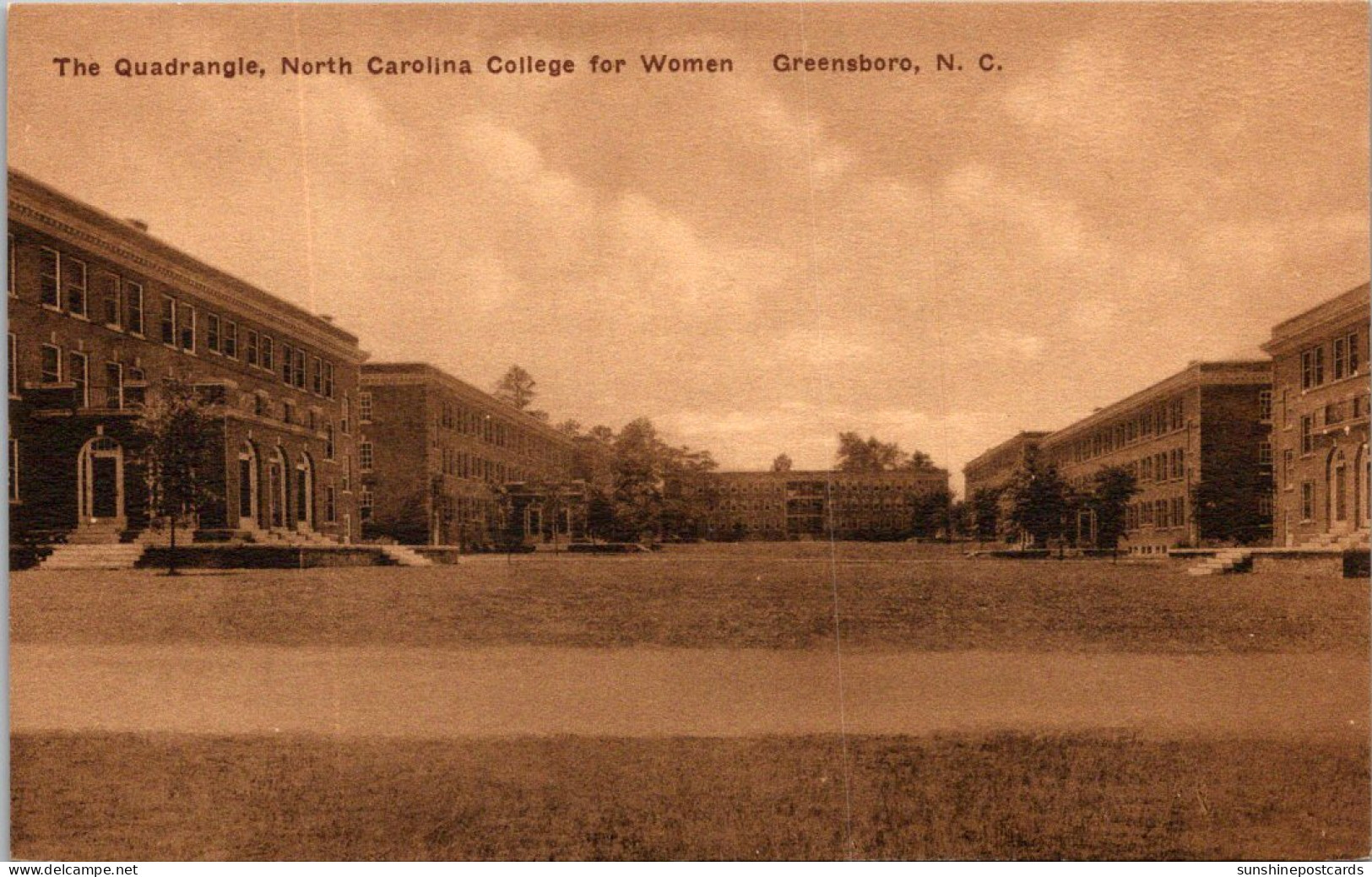 North Carolina Greensboro The Quadrangle North Carolina College For Women Albertype - Greensboro
