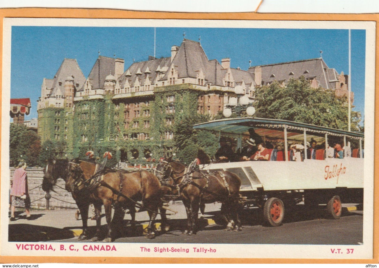 CPR Empress Hotel Victoria BC Canada Old Postcard - Victoria