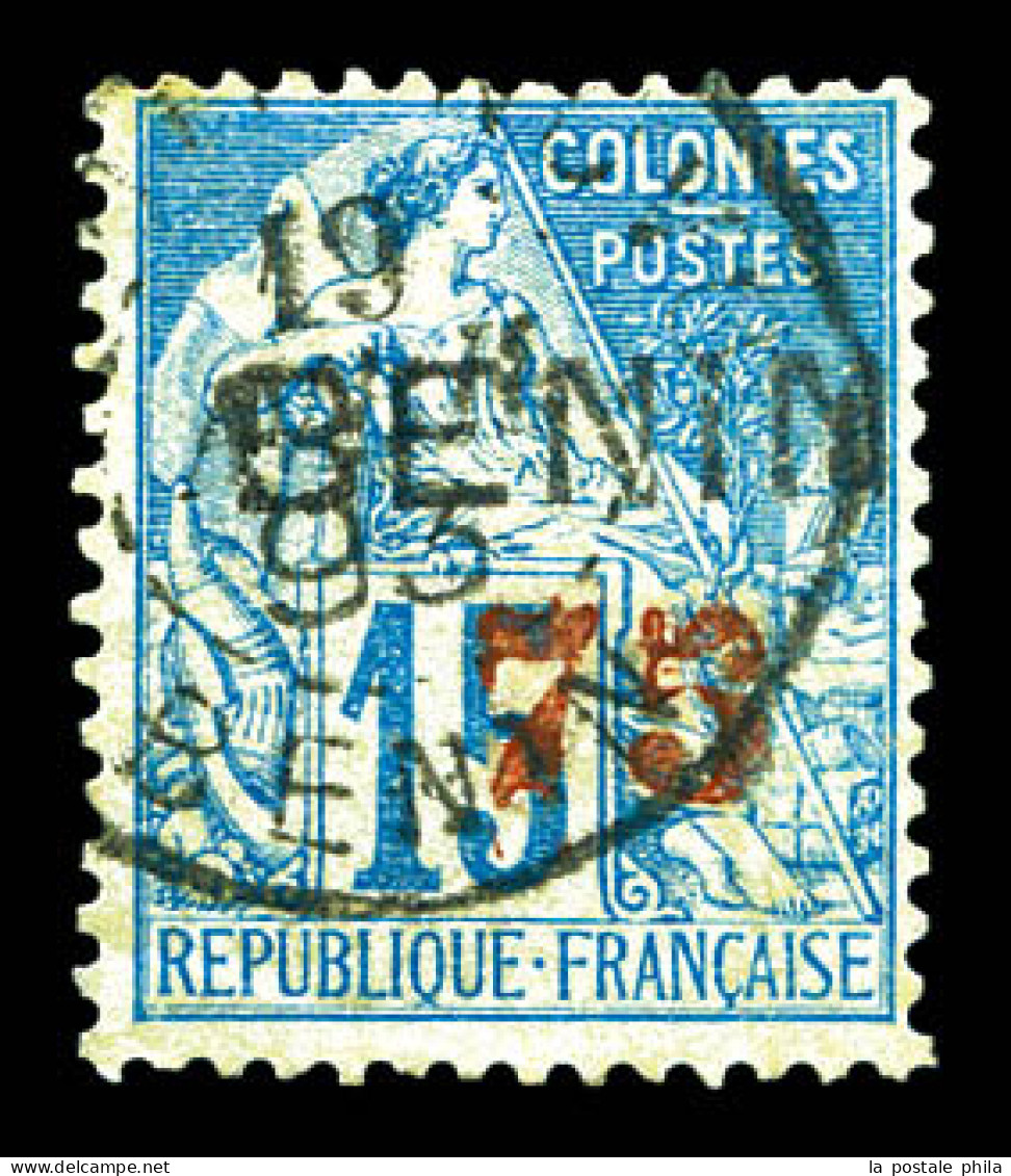 N°16, 75 Sur 15c Bleu, SUP. R. (certificat)  Qualité: Oblitéré  Cote: 1250 Euros - Used Stamps