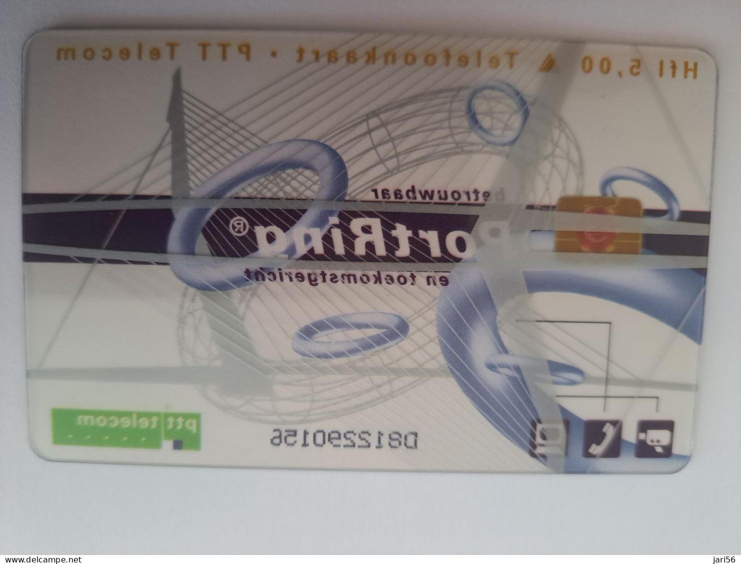 NETHERLANDS  CHIPCARD HFL 5,00 PORTRING TRANSPARANT CARD   NO;CKD 101 MINT CARD    ** 14369** - Non Classés