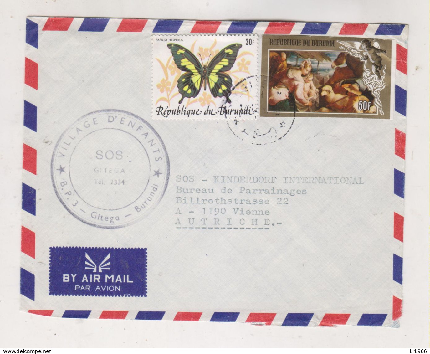 BURUNDI  Airmail Cover To Austria - Poste Aérienne