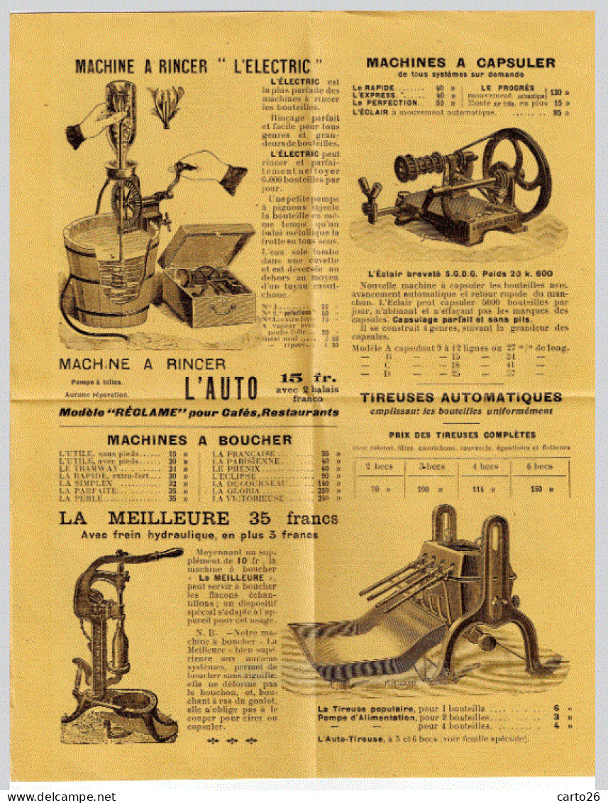 71-Saône Et Loire *  MACON - Document Publicitaire P.LAMBERT De 1909 + Bande D'affranchissement - Trés Propre -* - Alcohols