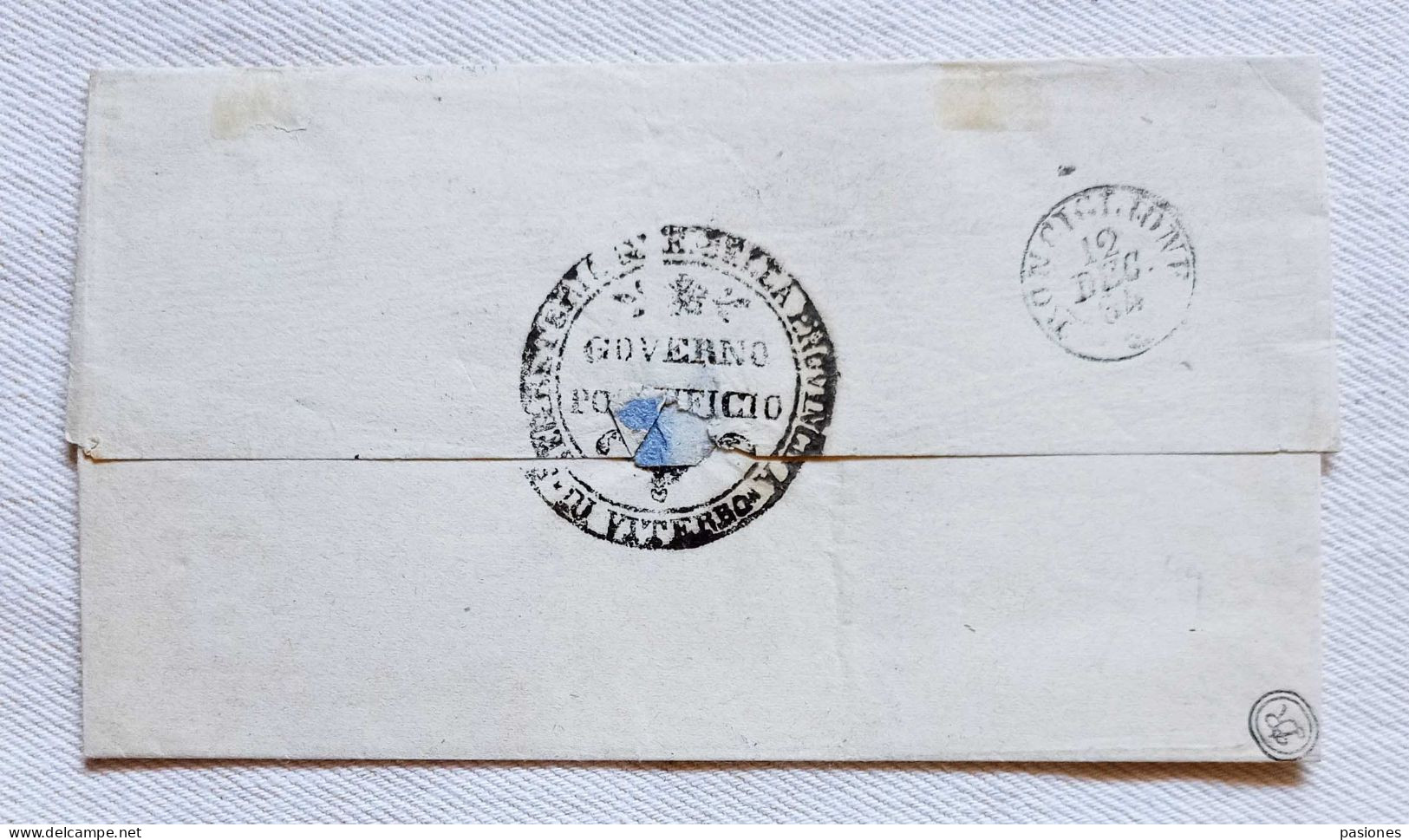 Governo Pontificio Busta Di Lettera Da Ronciglione Per Bassano 1864 Affrancata Con 4 Baj (siglata) - ...-1929 Prephilately